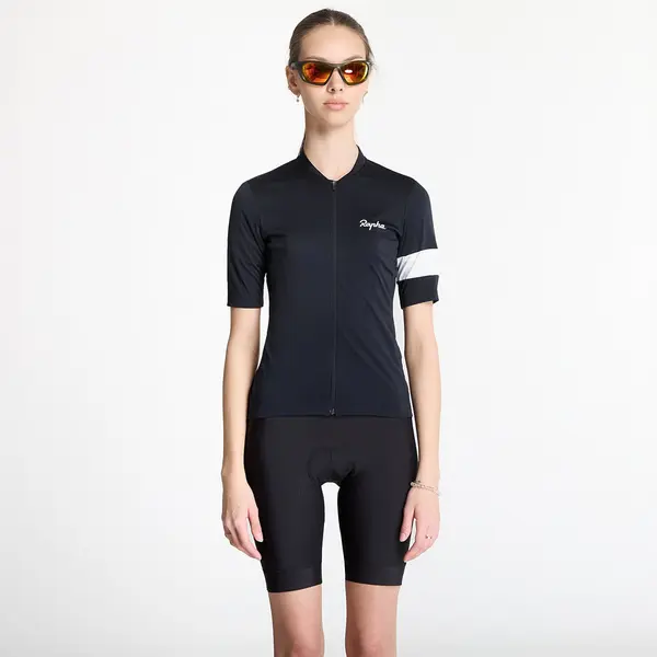 Rapha Джърси Rapha Women's Core Jersey Black/ White XS