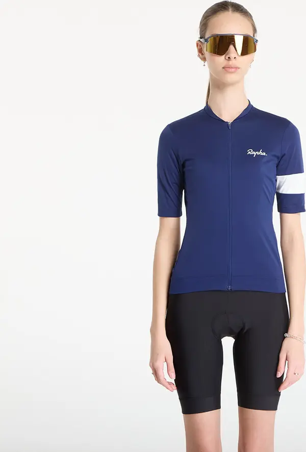 Rapha Джърси Rapha Women's Core Jersey Blue/ White Stripe M