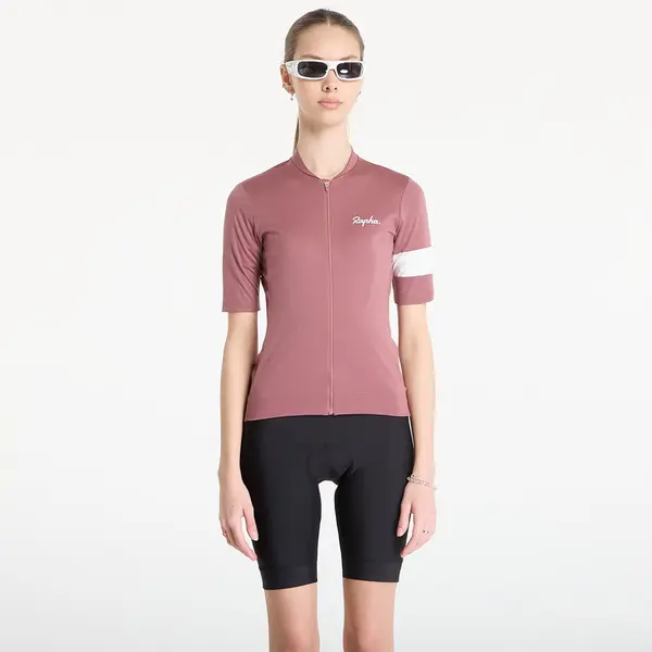 Rapha Джърси Rapha Women's Core Jersey Rose Brown/ White M