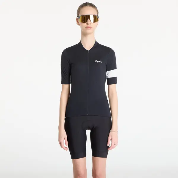 Rapha Джърси Rapha Women's Core Lightweight Jersey Black/ White XS