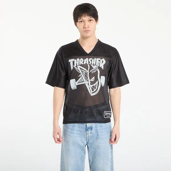 Thrasher Джърси Thrasher x Spitfire Thrash & Burn Football Jersey Black XL