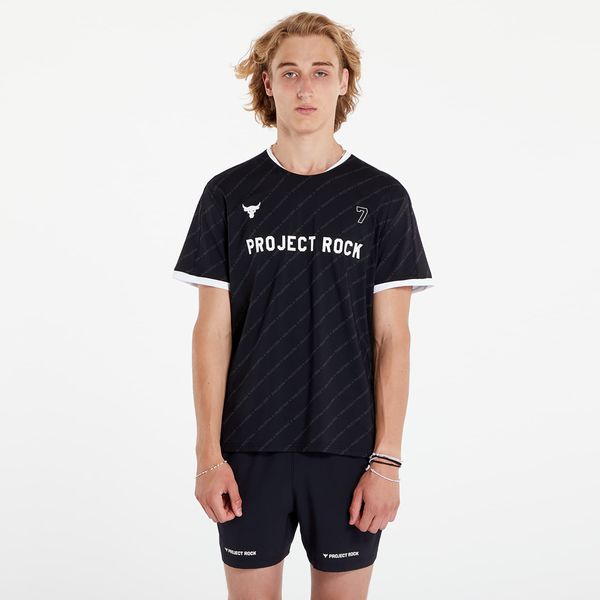 Under Armour Джърси Under Armour Project Rock Rugby Shirt Black/ White S