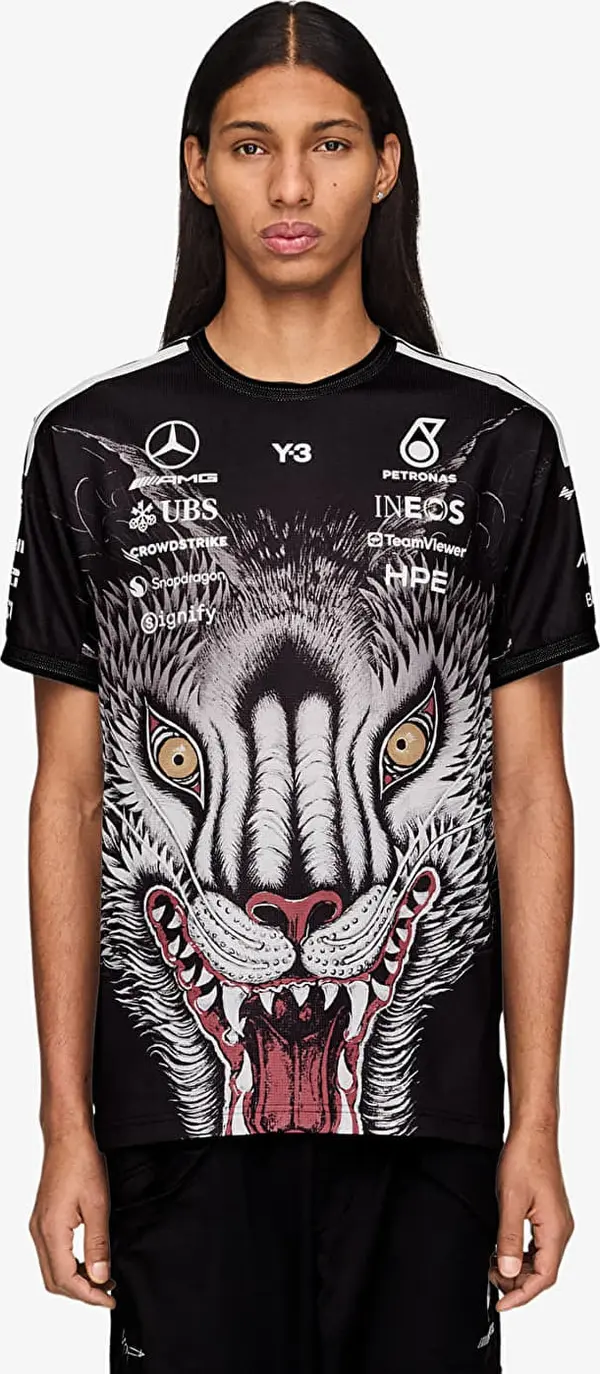 Y-3 Джърси Y-3 Mercedes AMG Petronas Formula 1 Team Driver Short Sleeve Jersey Black M