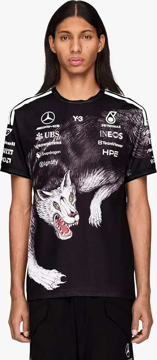 Y-3 Джърси Y-3 Mercedes AMG Petronas Formula 1 Team Driver Short Sleeve Jersey Black S