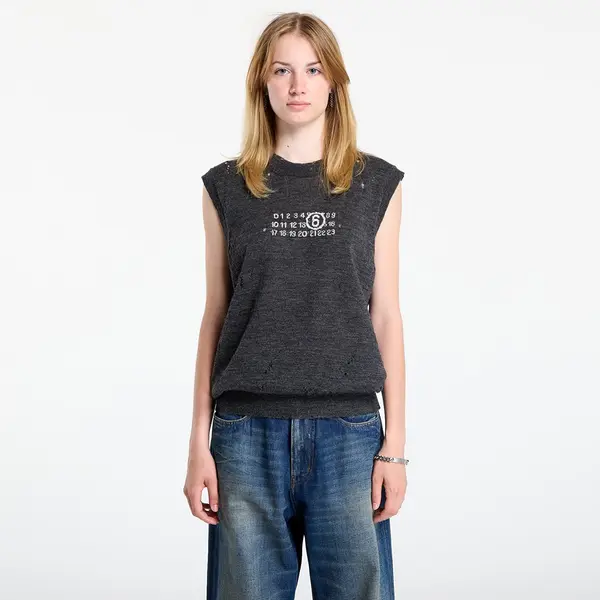 MM6 Елек MM6 Gilet Dark Grey Melange L