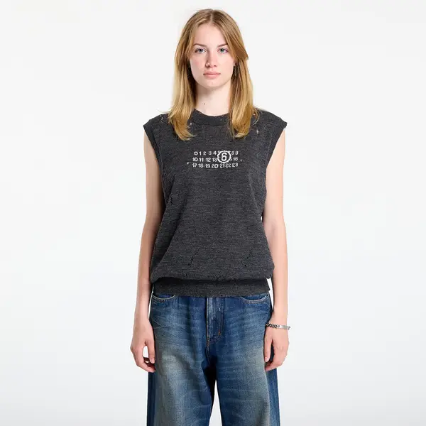 MM6 Елек MM6 Gilet Dark Grey Melange L