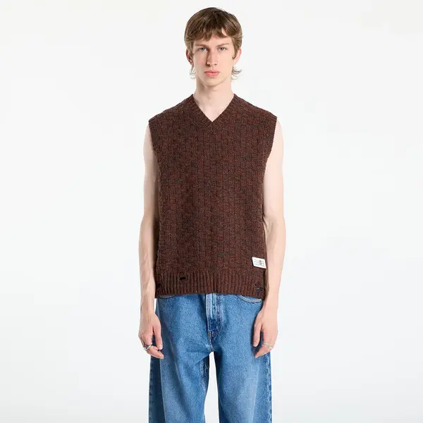 MM6 Елек MM6 Maison Margiela Gilet Dark Grey Melange/ Brown L