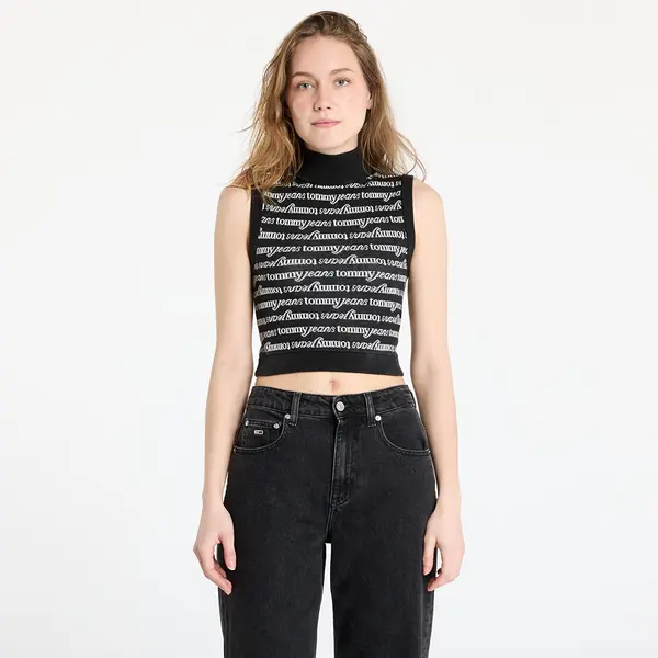 Tommy Hilfiger Елек Tommy Jeans Crop Script Vest Black S