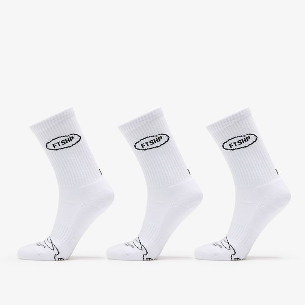 Footshop Footshop Basic Crew Socks 3-Pack White 39-42