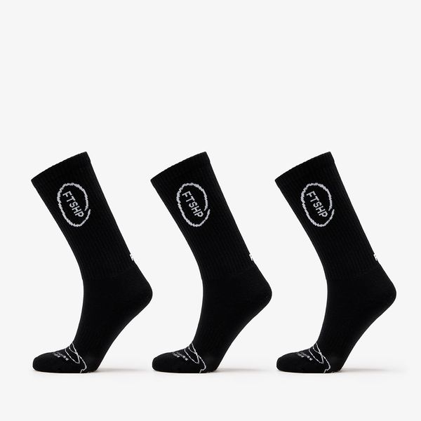 Footshop Footshop High Crew Socks 3-Pack Black 36-38