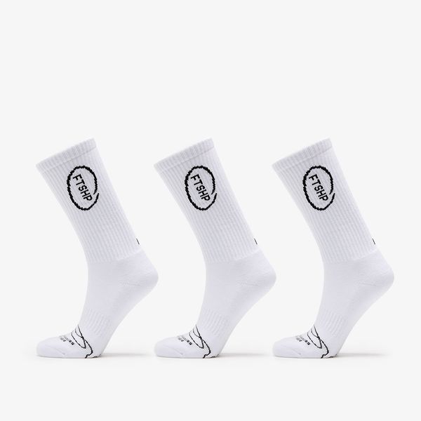 Footshop Footshop High Crew Socks 3-Pack White 36-38