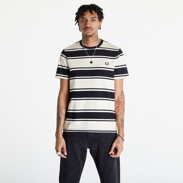 FRED PERRY FRED PERRY Bold Stripe T-Shirt Oatmeal/ Ecru/ Black
