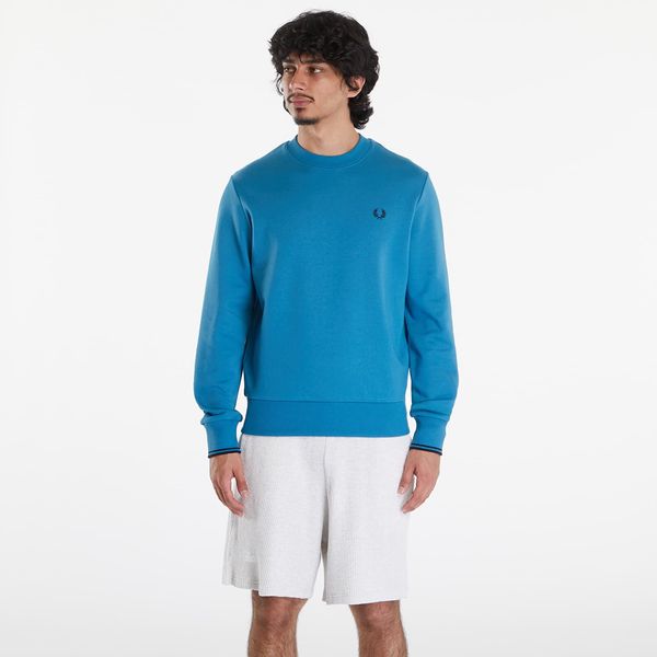 FRED PERRY Fred Perry Crew Neck Sweatshirt Ocean/ Navy