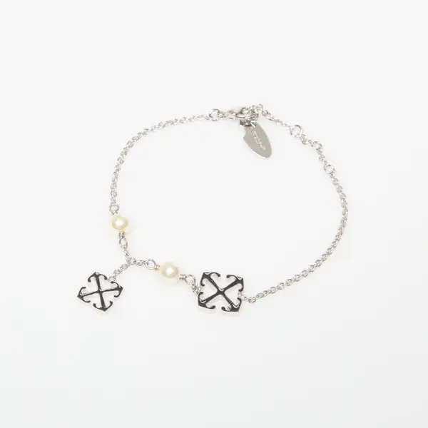 Off-White Гривна Off-White Bangle Bracelet Silver/ Black Universal