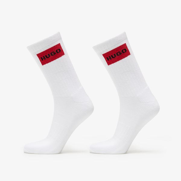 Hugo Boss Hugo Boss Logo Quarter 2-Pack Socks White 43-46