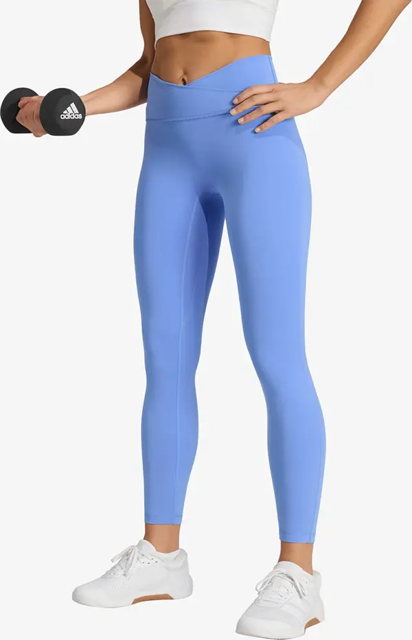 adidas Performance Клинове adidas 3 Stripes Studio All Me 7/8 X-Over Leggings Blue Fusion L