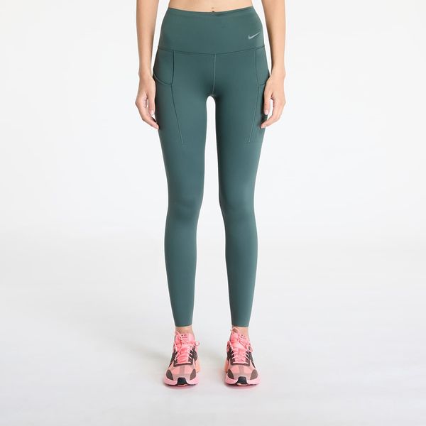 Nike Клинове Nike Go Women's Firm-Support High-Waisted Full-Length Leggings with Pockets Vintage Green/ Black XS