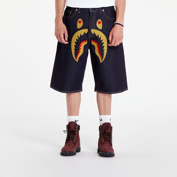 A BATHING APE Къси панталони A BATHING APE Shark Denim Shorts Indigo L