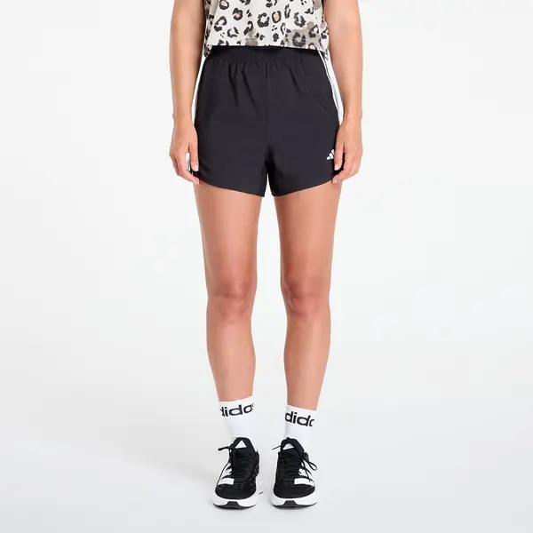 adidas Performance Къси панталони adidas 3-Stripes High Waisted Shorts Black/ White M