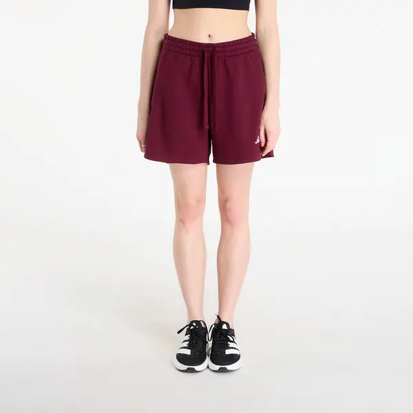 adidas Performance Къси панталони adidas 3 Stripes Studio Fleece Loose Shorts Maroon XS