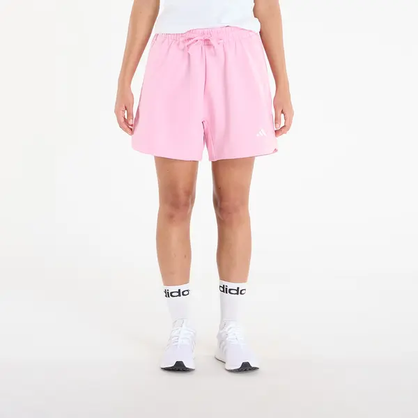 adidas Performance Къси панталони adidas 3 Stripes Studio Fleece Loose Shorts True Pink L