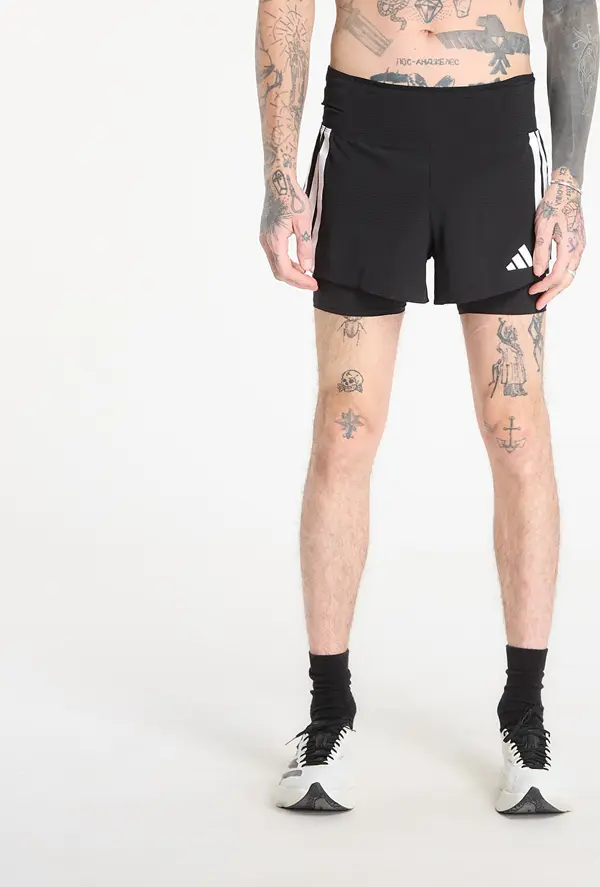 adidas Performance Къси панталони adidas Adizero Running 2-In-1 Gel Pocket Shorts Black XL