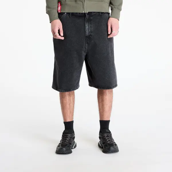 Carhartt WIP Къси панталони Carhartt WIP Rivet Short Black Stone Washed XS