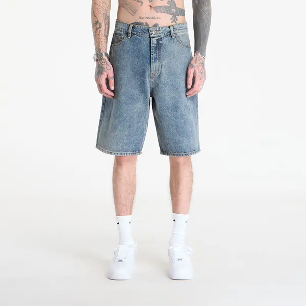 Daily Paper Къси панталони Daily Paper Compact Shield Embroidery Denim Shorts Denim M