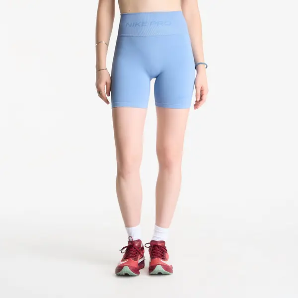 Nike Къси панталони Nike Pro Seamless Women's Dri-FIT High-Waisted 5" Biker Shorts Work Blue S