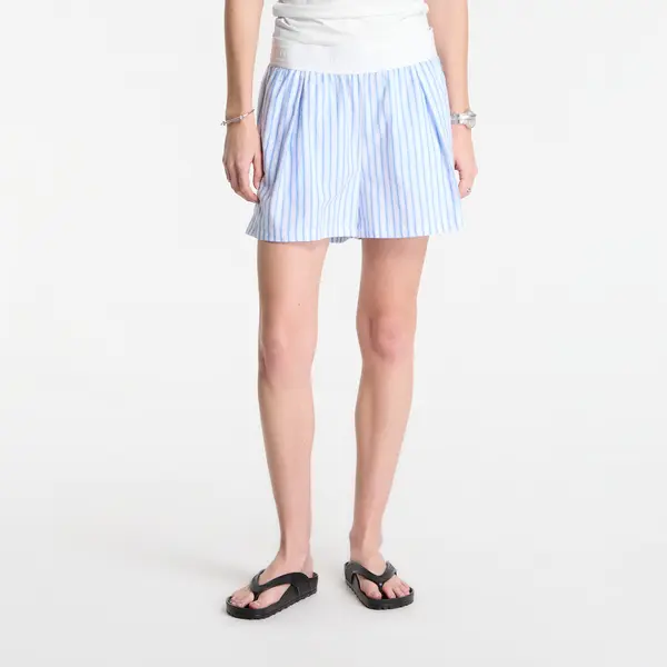Nike Къси панталони Nike Sportswear Chill Poplin Women's Loose Stripe Shorts Lt Photo Blue/ Hydrogen Blue/ Summit White L