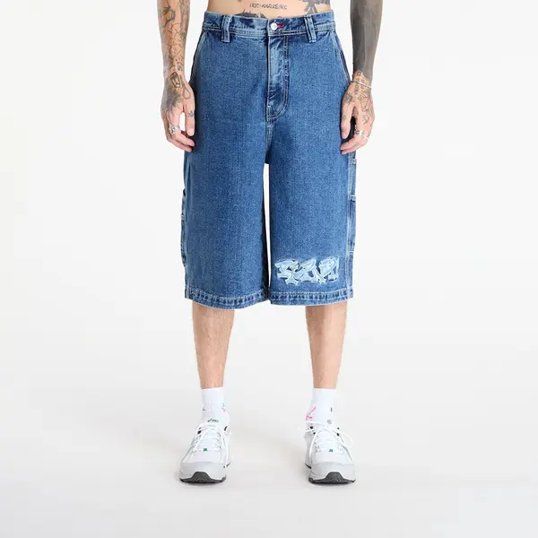 RIPNDIP Къси панталони RIPNDIP Ace Ultra Wide Leg Shorts Medium Wash S