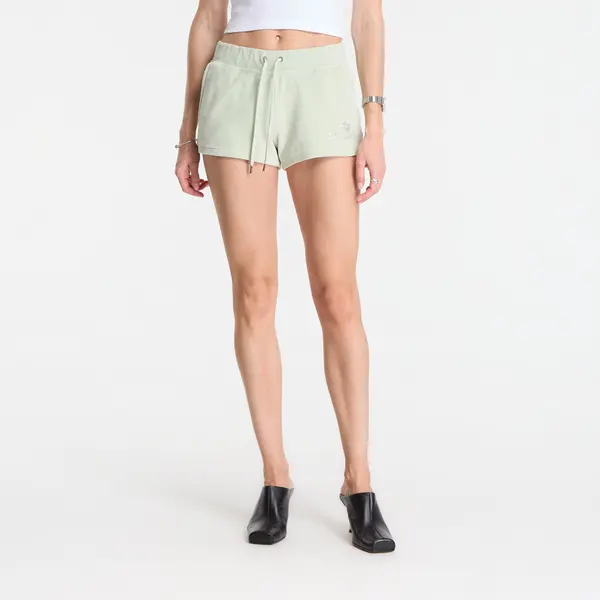 Sporty & Rich Къси панталони Sporty & Rich Juicy Script Velour Short Sage XS