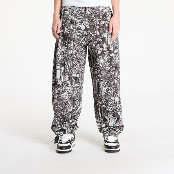 Marcelo Burlon Marcelo Burlon Aop Mech Baggy Pajama Pants Dark Grey Me S