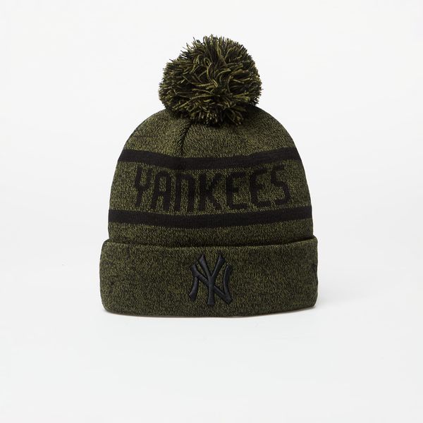 New Era New Era New York Yankees Jake Bobble Knit Beanie Hat Olive/ Black