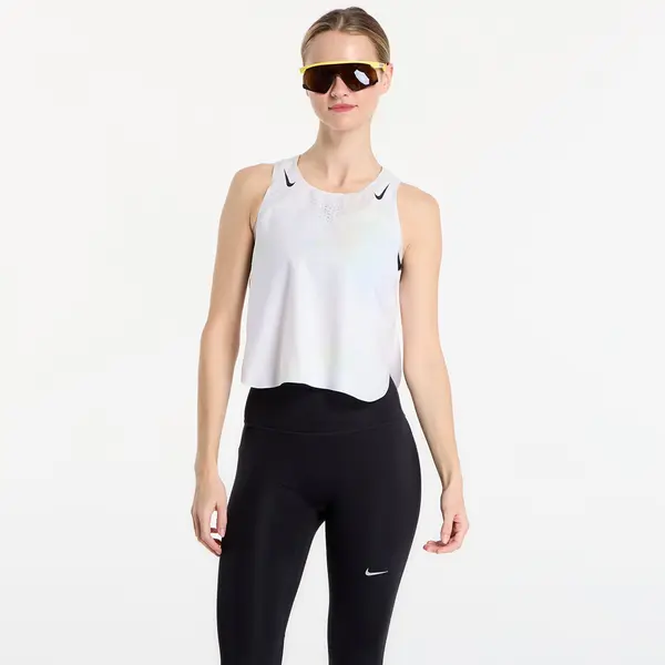 Nike Nike AeroSwift Women's Dri-FIT ADV Cropped Running Tank Top Off White/ Black XS