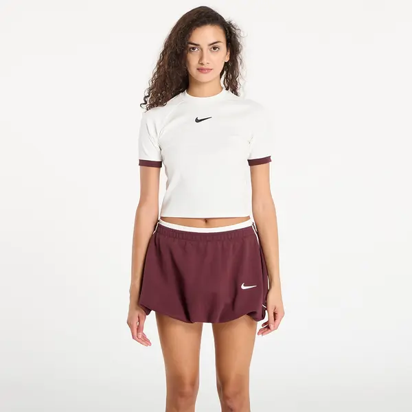 Nike Nike W Ss Fitted Top Sail/ Burgundy Crush S