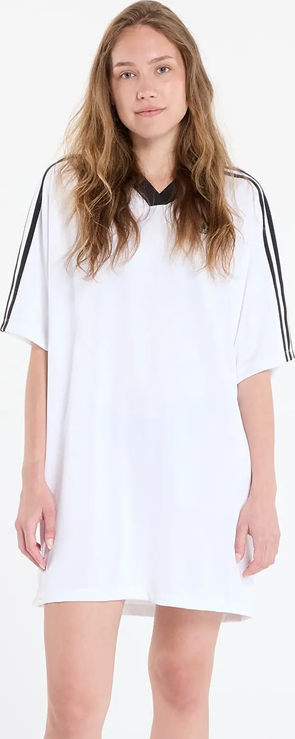 adidas Originals Облекло adidas Adicolor Football Jacquard Oversize Dress White/ Black L