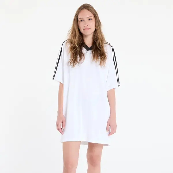 adidas Originals Облекло adidas Adicolor Football Jacquard Oversize Dress White/ Black XS