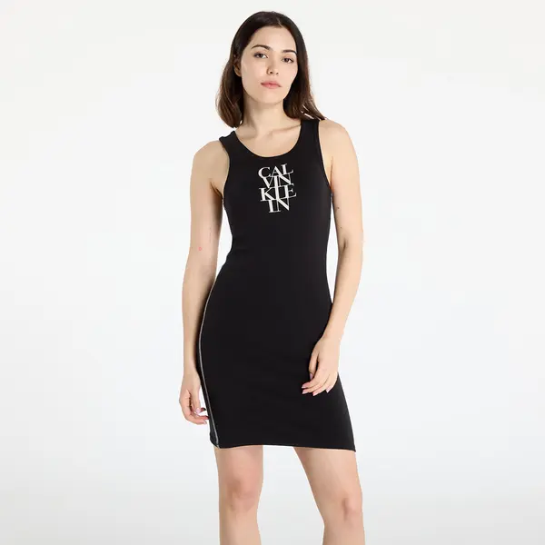Calvin Klein Облекло Calvin Klein Jeans Sl Cotton 1X1 Rib Dress Black XS