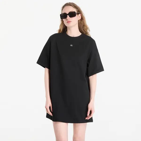 Calvin Klein Облекло Calvin Klein Jeans Ss Woven Label Oversized Tee Dress Black S