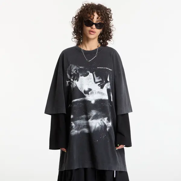 Off-White Облекло Off-White Dreaming Narciso T-Shirt Dress Fade Out Black White S