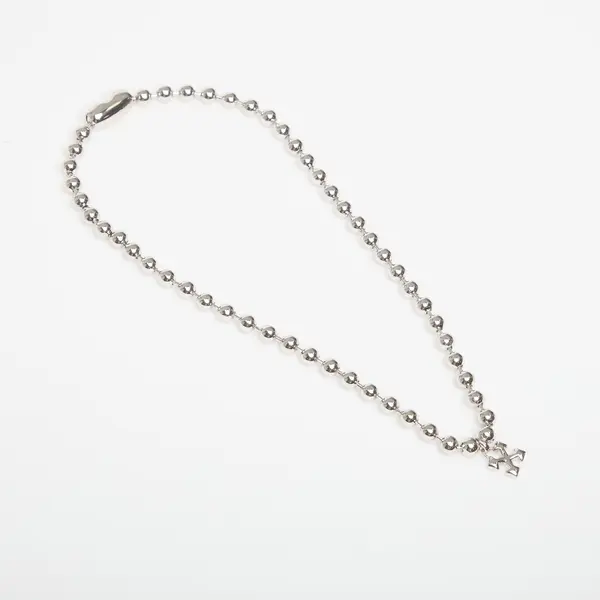 Off-White Огърлица Off-White Arrow Ballchain Necklace Silver/ Silver Universal