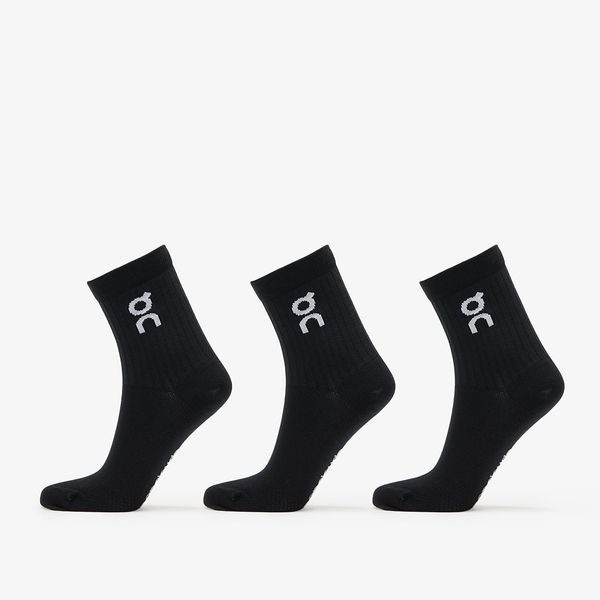 On On Logo Sock High 3-Pack Black S