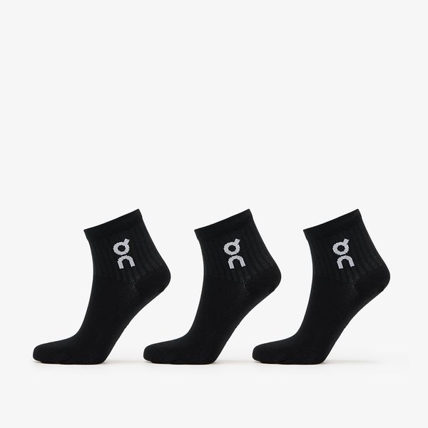 On On Logo Sock Mid 3-Pack Black M