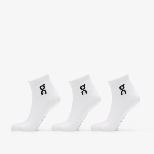 On On Logo Sock Mid 3-Pack White L