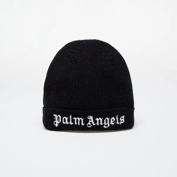 Palm Angels Kids Palm Angels Kids Logo Knit Beanie Black/ White I