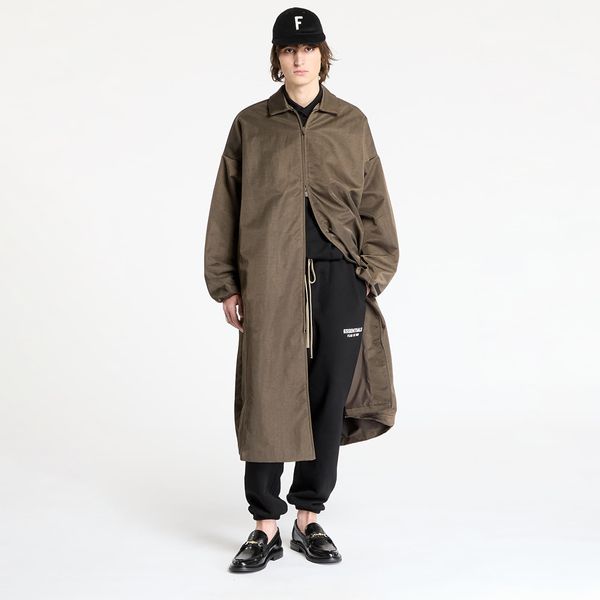 Fear of God Essentials Палто Fear Of God ESSENTIALS Textured Nylon Trench Coat Brown S