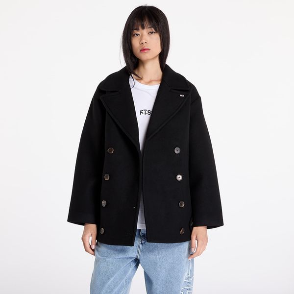 Tommy Hilfiger Палто Tommy Jeans Wool Peacoat Black XS