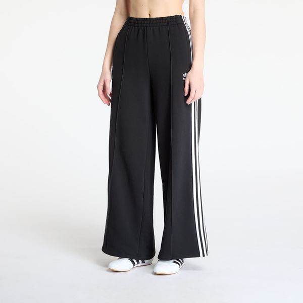 adidas Originals Панталони adidas 3 Stripes Wide Leg Loose French Terry Pant Black XS