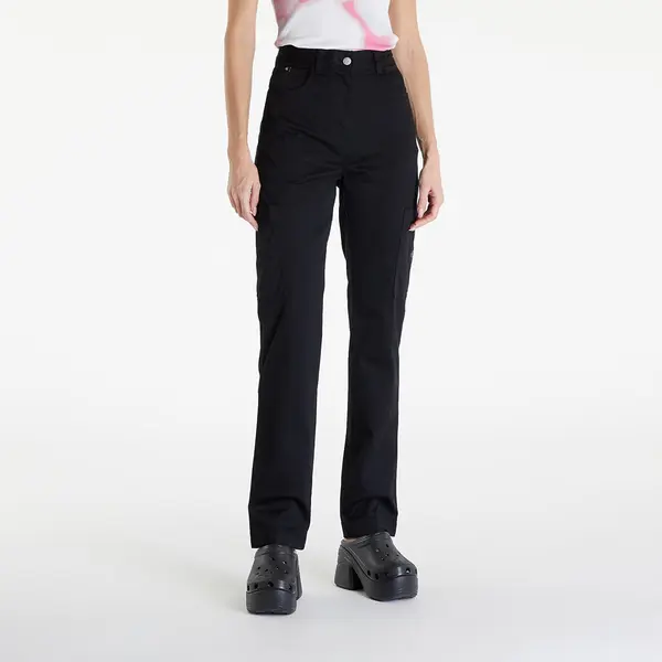 Calvin Klein Панталони Calvin Klein Jeans Woven Label High Rise Straight Pant Black XL